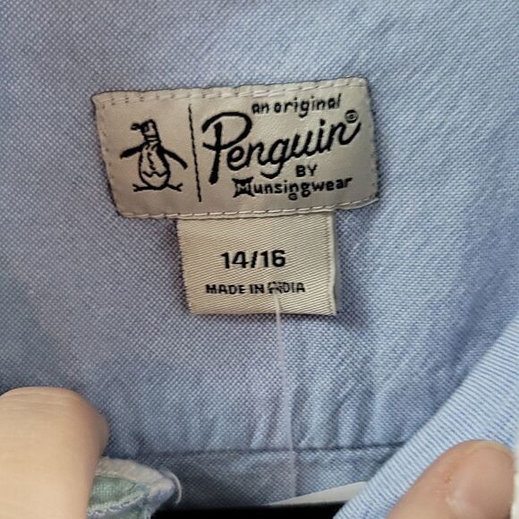 Boys Penguin Dress Button Down Shirt - Picture 3 of 6